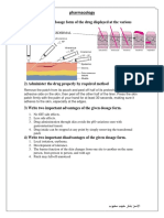 1) Write Down The Dosage Form of The Drug Displayed at The Various Stations