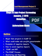 ESMF SLMP II January 1 - 2 ESMF Steps