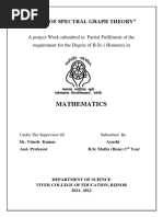 Mathematics: "Study of Spectral Graph Theory"