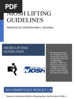 Revised NIOSH LiftinG Equation Examples Ans Explanations | PDF ...