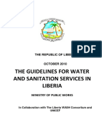 The Guidelines For Water and Sanitation Services in Liberia