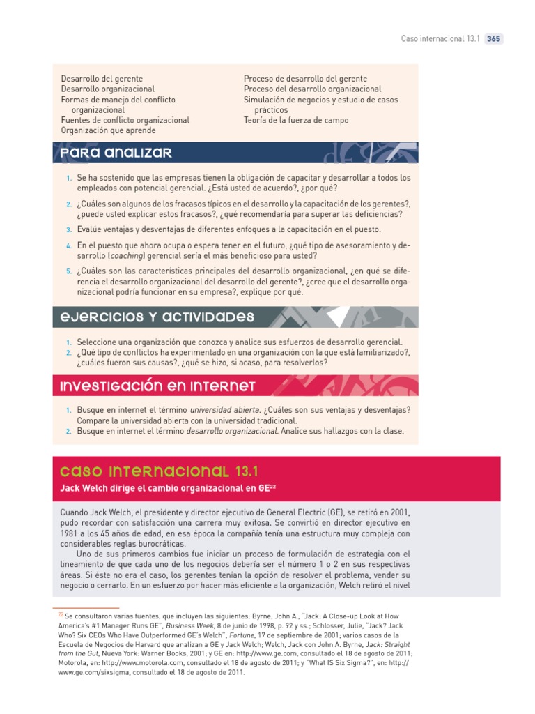 Estrategias de Desarrollo Gerencial y Organizacional en GE | PDF ...