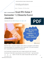 60 Contoh Soal IPA Kelas 7 Semester 1 2 Beserta Kunci Jawaban