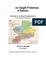 Lokasion Dagiti Probinsia Ti Rehion: Module in Araling Panlipunan 3