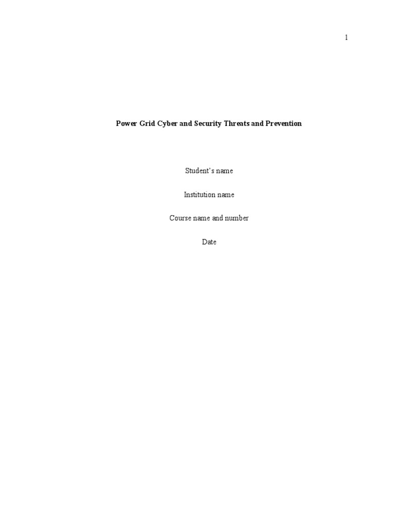 Power Grid Cybersecurity Threats & Prep | PDF | Cyberwarfare | Security