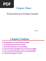 Chapter Three: Transaction Processing Concepts