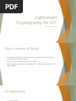 Lightweight Cryptography For IoT