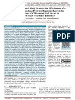 A Pre Experimental Study To Assess The Effectiveness of A Competency Teaching Program Regarding Knowledge and Practices of CPR Among Staff Nurses in Sacred Heart Hospital at Jalandhar