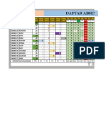 Form Membat Tabel Absensi Karyawan (Form Kosong & Terisi Rumus)