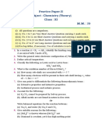 Practice Paper-II Subject: Chemistry (Theory) Class: XI Time: 3 Hrs. M.M.: 70