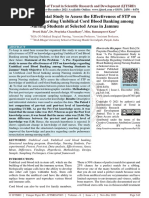 A Pre Experimental Study To Assess The Effectiveness of STP On Knowledge Regarding Umbilical Cord Blood Banking Among Nursing Students at Selected Areas in Jammu