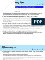 Important Battery Tips: 1. How To Use The Battery With Minimal Deterioration