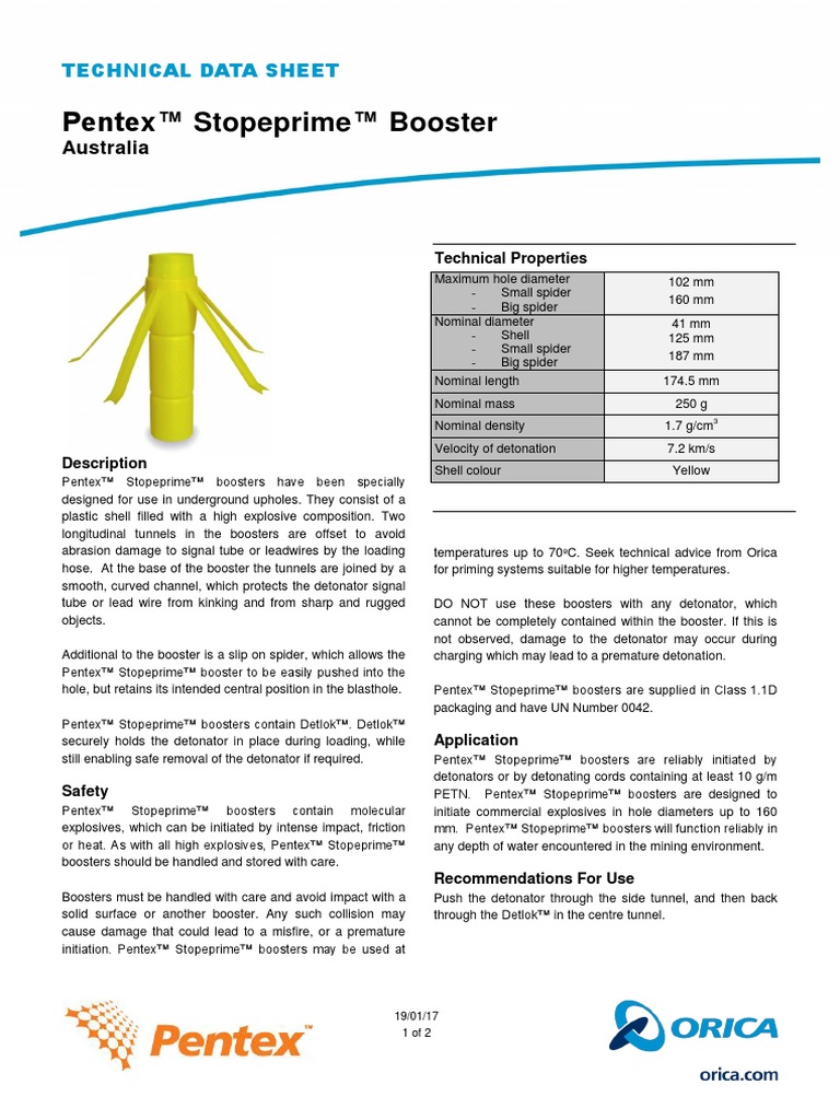 TDS - Australia - Pentex Stopeprime - 20171901 | PDF