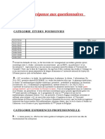 Reponse Aux Questionnaires de L Ambassade de Belgique