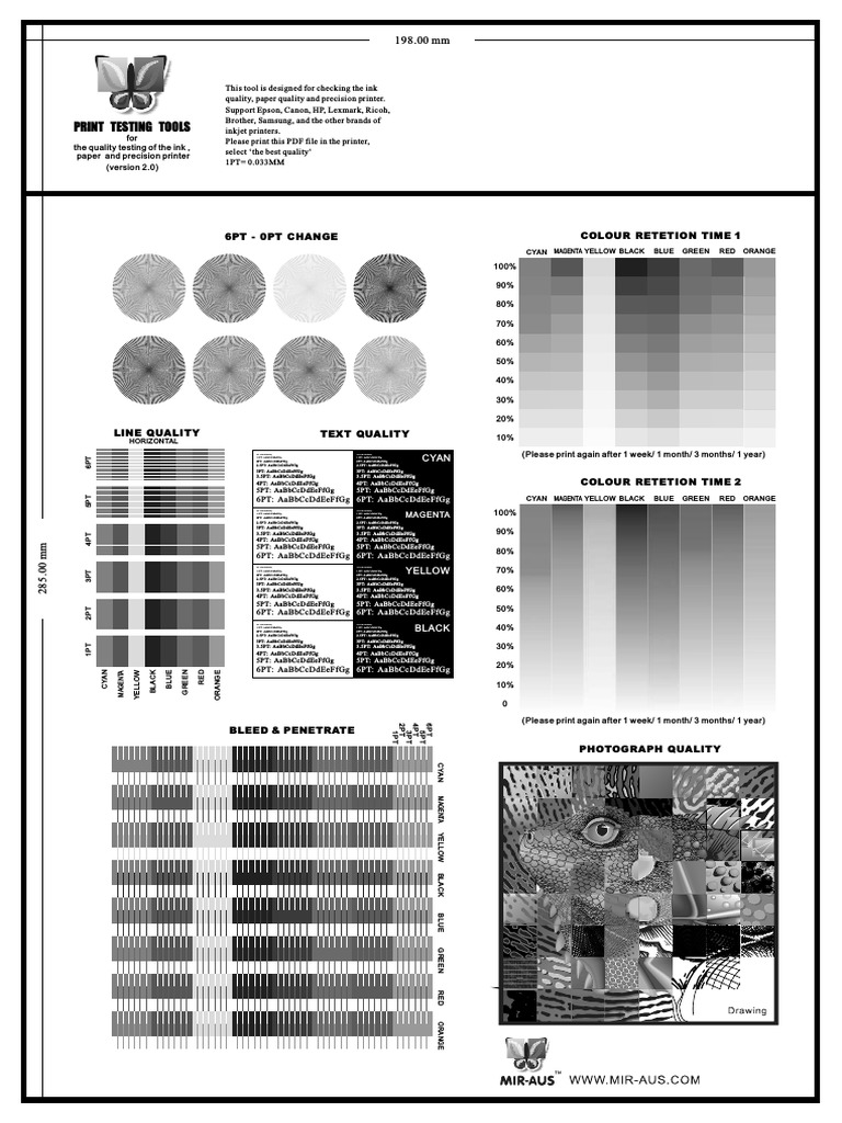 Print Testing Tools for Ink Quality | PDF | Printer (Computing) | Magenta