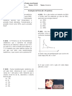 PROVA Termodinâmica e Lei Dos Gases Ideais