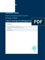 GCE Biology B Topic Test Topic 5