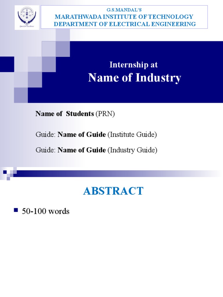 Internship Presentation Template Guide | PDF | Computing | Engineering