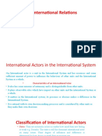 Actors in International Relations
