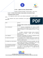 Activitate 2.4.b.Aplicare la clasă. Jurnal reflexiv