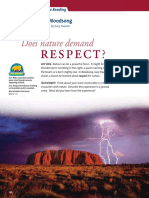 Does Nature Demand: Respect