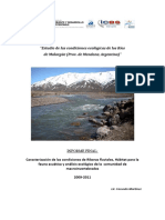 Informe Final Estudio de Las Condiciones Ecológicas de Los Ríos de Malargüe (Impreso)