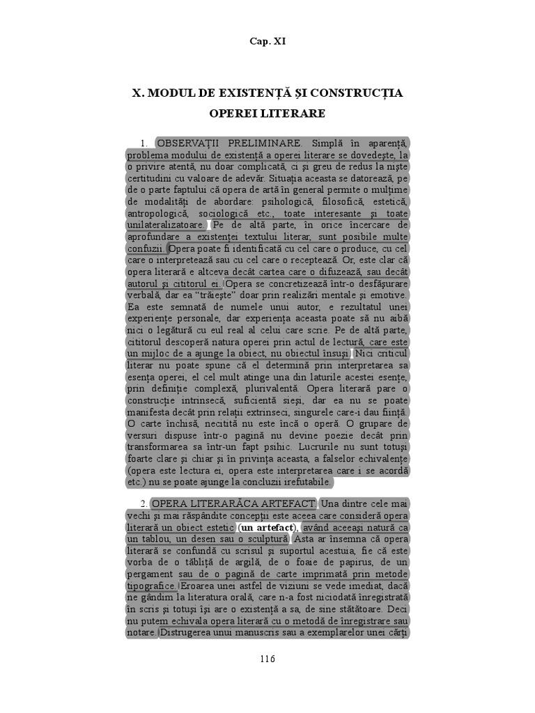 Moduri de Existenta A Literaturii | PDF
