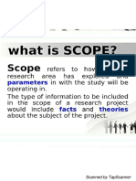 Scope of Research 0.17