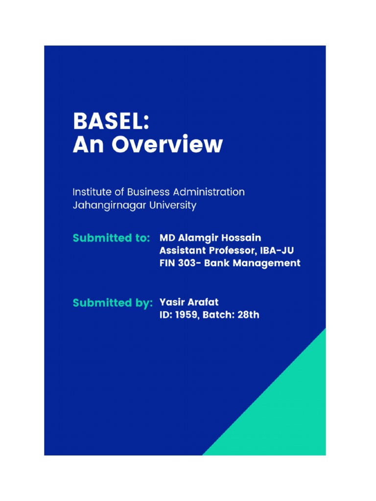 Basel PDF Basel Ii Basel Iii