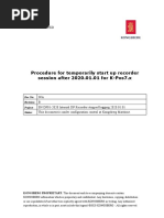 K-Pos7.X - Procedure For Temp Start Up Recorder Session After 1jan2020 - RevB