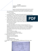 Introduction to Phonetics and Syllable Structure