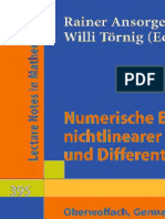 [Lecture Notes in Mathematics 395] K. Graf Finck Von Finckenstein, D. Düchs (Auth.), R. Ansorge, W. Törnig (Eds.) - Numerische Behandlung Nichtlinearer Integrodifferential-und Differentialgleichungen_ Vorträge Ei