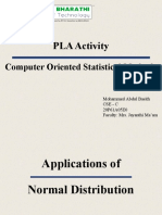 PLA Activity: Computer Oriented Statistical Methods
