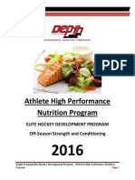 OS2016 High Performance Nutrition Program