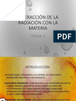 Tema 3 - Interacción de La Radiación Con La Materia