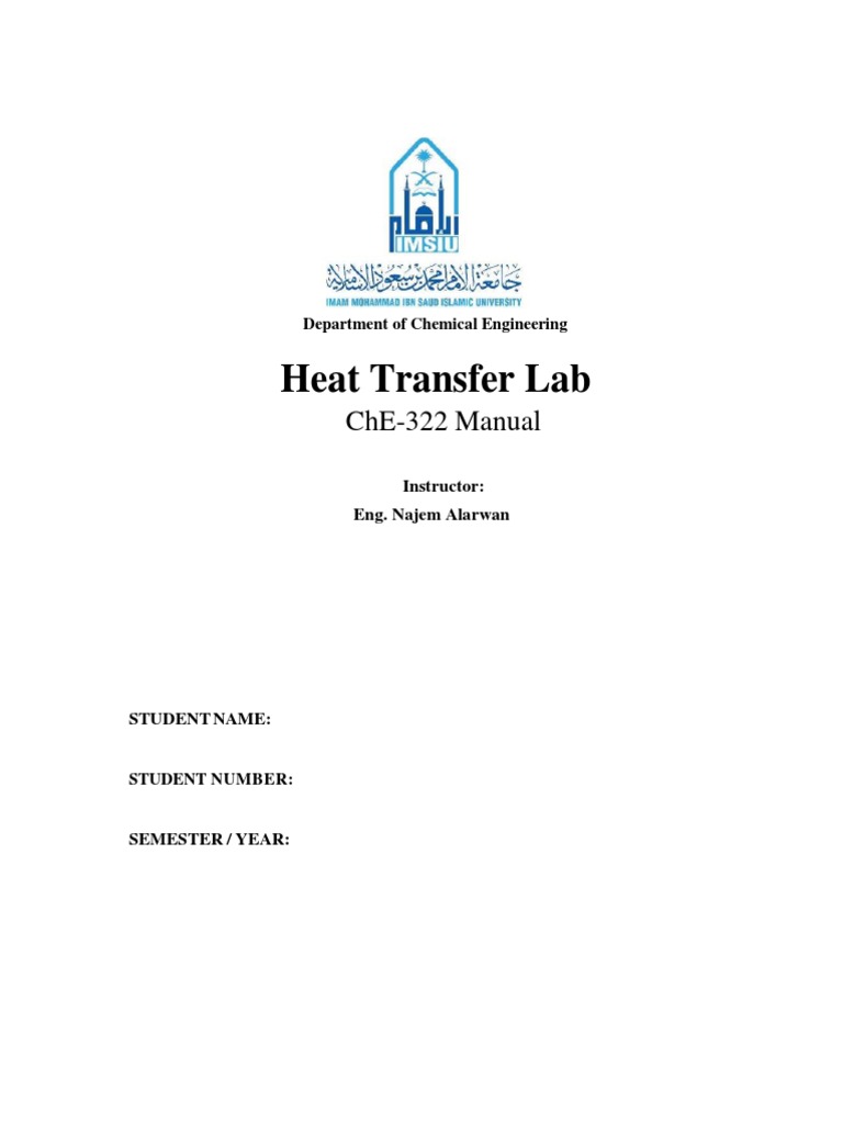 Heat Transfer Lab Manual PDF Heat Transfer Thermal Conduction