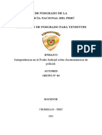 Ensayo Dipot 2022 - Grupo 5 - Jurisprudencia en El Poder Judicial Sobre Documentacion Policial.