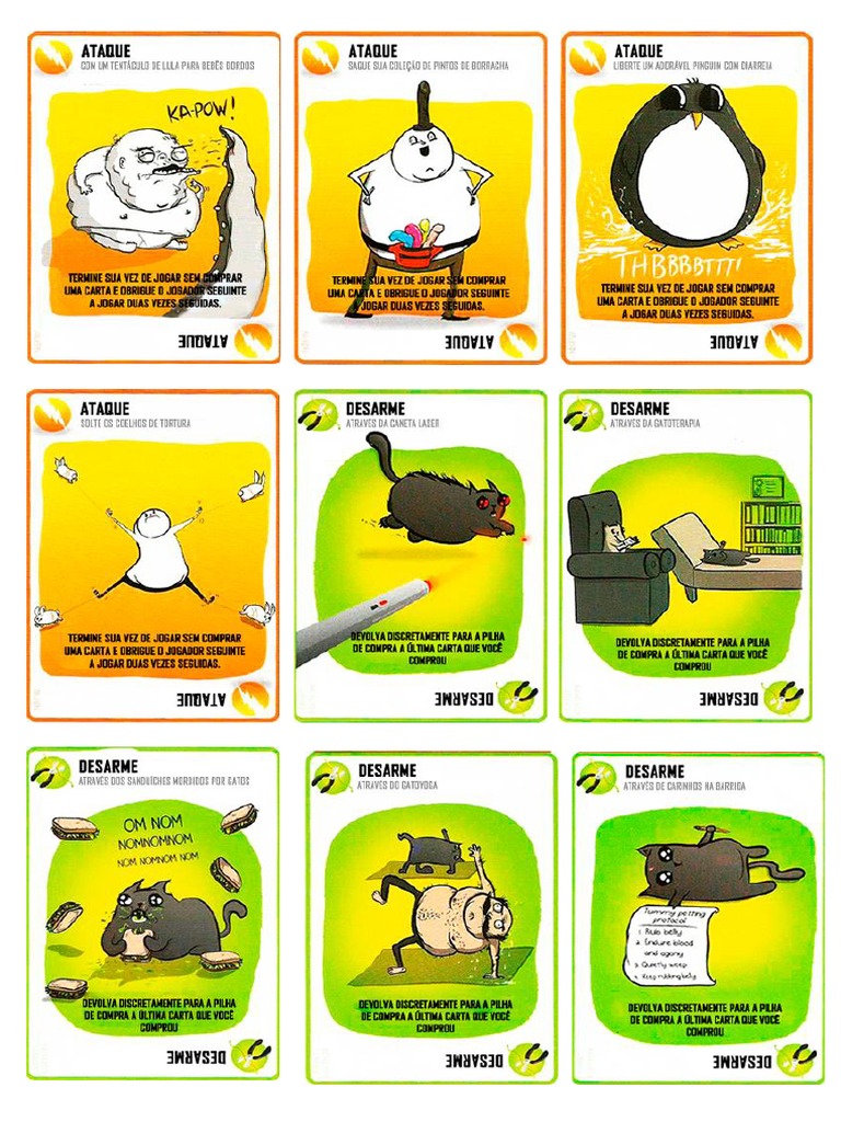 ittens Exploding Kittens Cartas Em 196324 | PDF