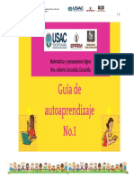 Guía de Autoaprendizaje Matemática y Pensamiento Lógico