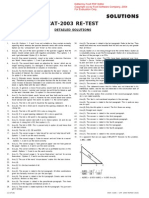012 CAT 2003 ReTest Sol