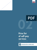 Price List of Self-Pay Services: Diagnostični Center Bled