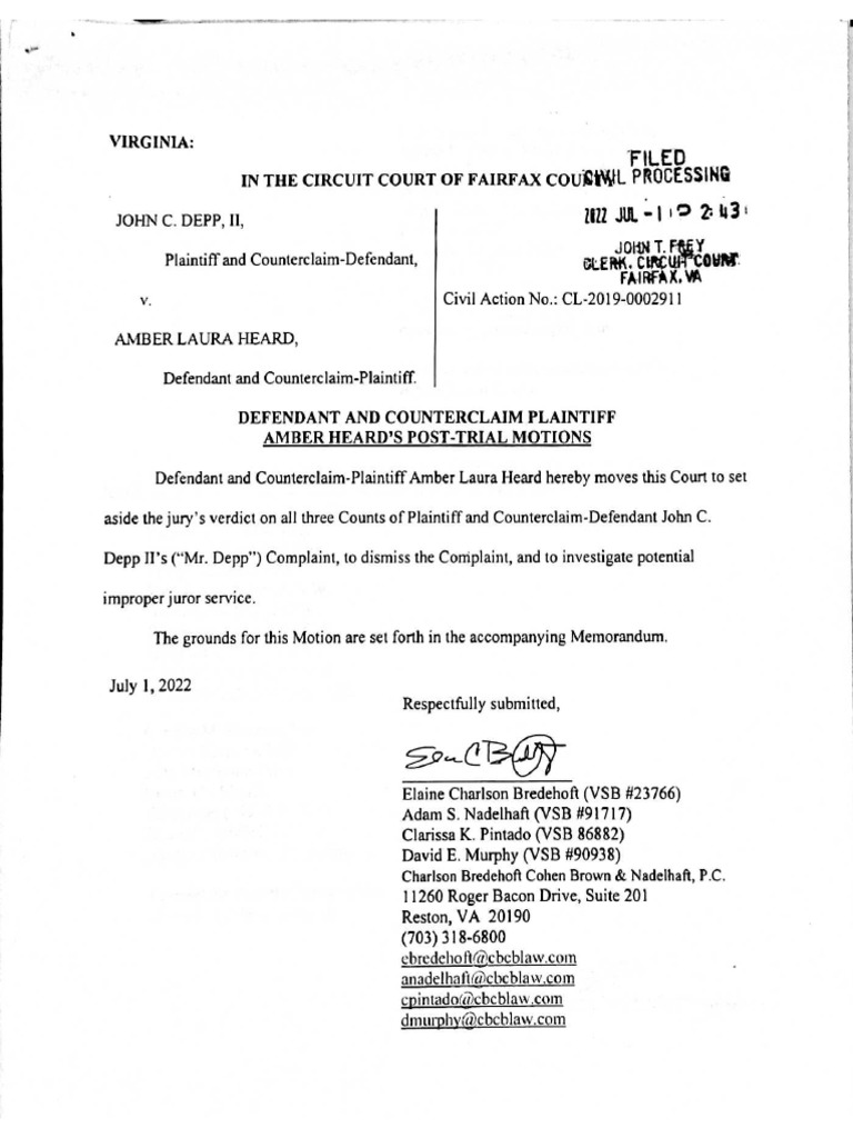 Motion To Set Aside Verdict PDF