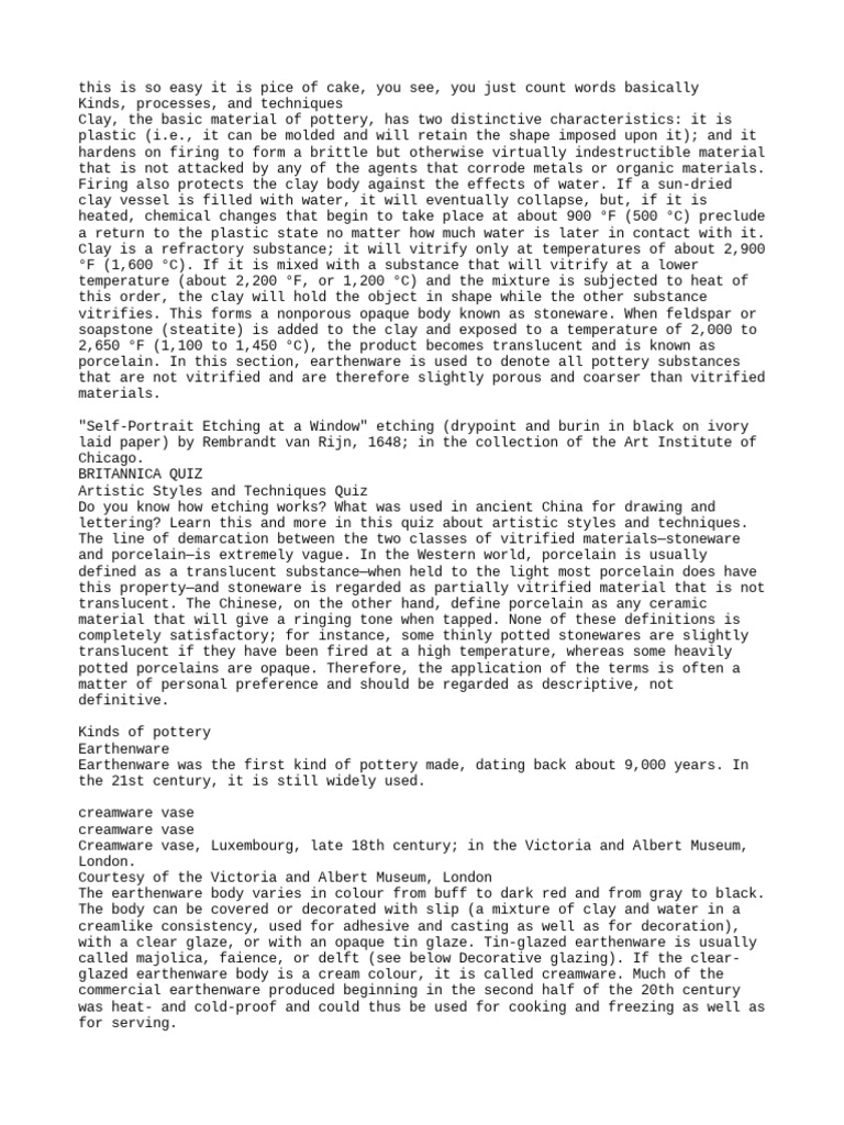 Pottery Lessons 1 o 2 PDF Porcelain Pottery