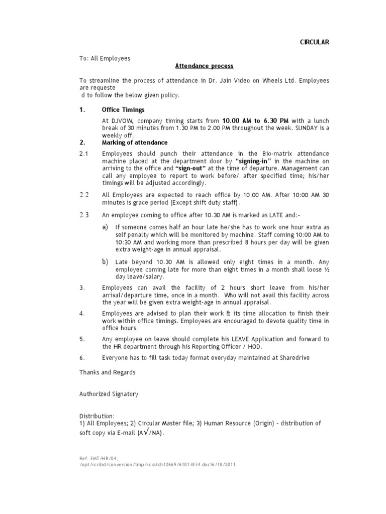 Attendance Process | PDF