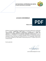 Acta de Conformidad. Fernando Díaz Ruiz
