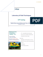 Laboratory & Field Techniques: CPT Testing