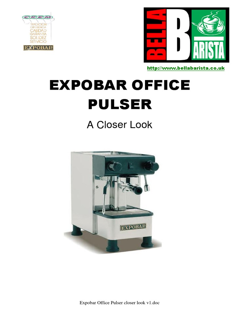 Expobar Pulser Closer Look PDF Boiler Water Heating