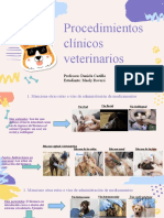 Procedimientos veterinarios vías administración medicamentos