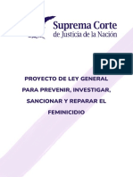 Proyecto de Ley General para Prevenir, Investigar, Sancionar y Reparar El Feminicidio