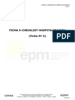 5.ficha Checklist - Hospitalización - Formato